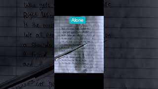 Master English with music “Alone by Alan Walker”#shorts