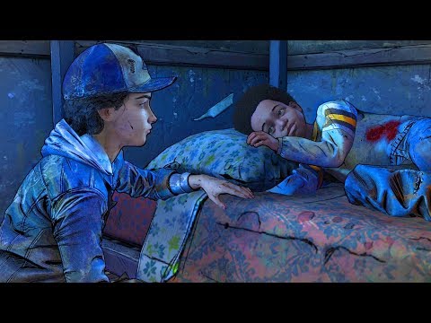 Clementine Picks a New Shirt for Wounded AJ (Telltale Walking Dead Final Season 4)