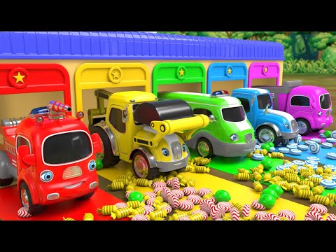 Color Balls & Sing a Song! | Street Vehicles for Kids | Baby Nursery Rhymes & Kids Song