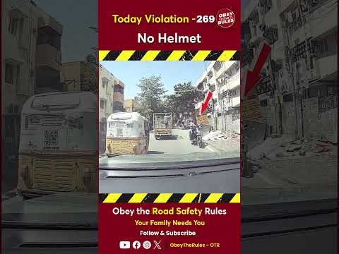 TODAY VIOLATION-269 Protect your ride with helmet  #roadsafety #obeytherules #chennaitrafficpolice