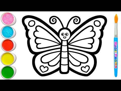 Beautiful Butterfly Picture Drawing, Painting, Coloring for Kids and Toddlers #348