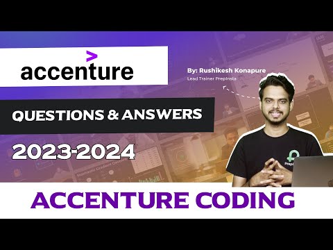 Accenture Coding Questions & Answers | Accenture Last min Preparation 2023-2024