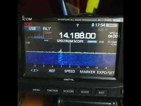 Qrp 5w contact with Seychelles islands (E.Africa) Om S79vu using ICOM IC705 & EFHW antenna