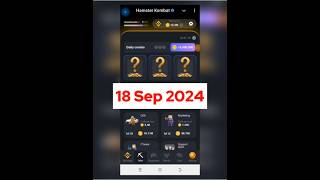 18 September Hamster Kombat Daily Combo Card |Hamster Kombat Daily Combo Today#hamstersoftiktok