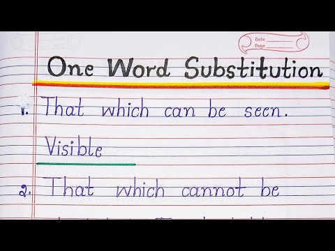 One Word Substitution