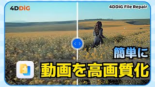 ぼやけた動画を簡単に高画質化する無料アプリ・サイト｜4DDiG File Repair