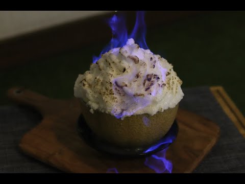 [ 煮嚟煮去 ] 哈密瓜火焰雪山  Rockmelon Flambe Baked Alaska [Ryan cook around] [中/Eng Sub] Recipe