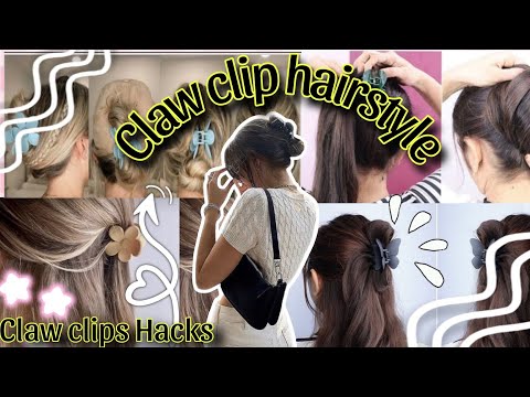 4 Cute Hairstyle With Claw Clip🌸 | Hairstyle With Claw Clip | Claw Clip Hacks | Quickly preet