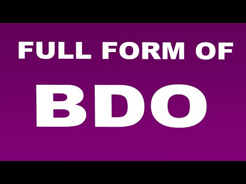 Full Form of BDO | What is BDO Full Form | BDO Abbreviation