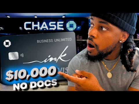 $10,000 Chase Ink Business Unlimited Credit Card (NO DOCS) 0% APR!