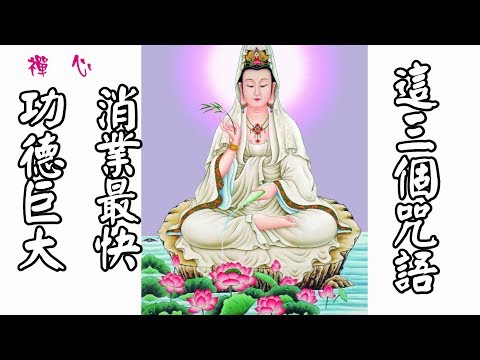 ☯【禪心】這三個咒語消業最快，功德巨大......♩♪❤《地藏王菩薩超度心咒》