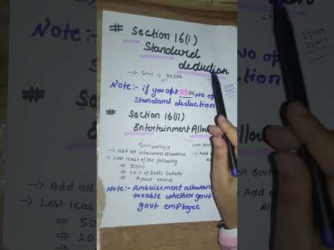 📝Deductions under head salary 💰 (part 1) Direct taxation CA/CS/CMA inter #shorts #viralvedio