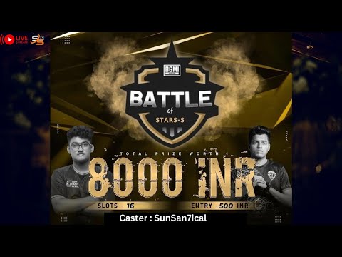 [HINDI] LAMBOxSANJU ESPORTS PRESENT BGMI BATTLE OF STARS-S || CASTER : SUNSAN7ICAL