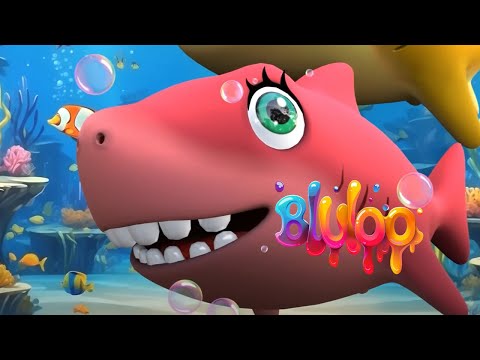 Baby Shark Dance | Colorful Shark Song | BluLoo Nursery Rhymes & Kids Songs