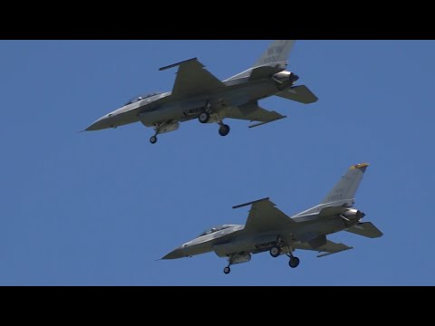 札幌航空ページェント2016 F-16x2 編隊飛行 F-16 Fighting Falcon Formation flying