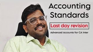 Accounting standards | Last day revision | Prasanna | Advanced Accounts