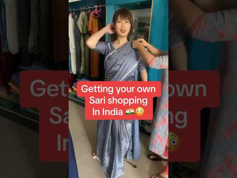 Getting Your Own Sari in India for a WEDDING 🇮🇳😳 #shorts #india