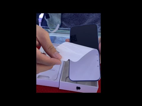 Unboxing new  iPhone 13 blue color