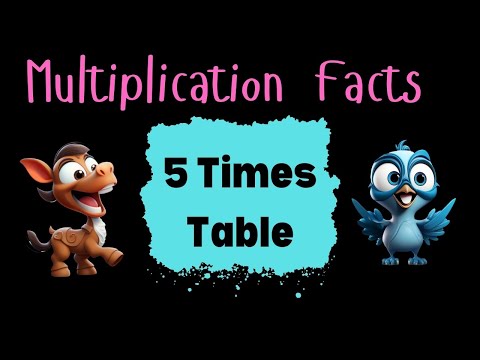 5 Times Table Learning Video | Multiplication Facts Video | Math Flashcards | Multiply by Five