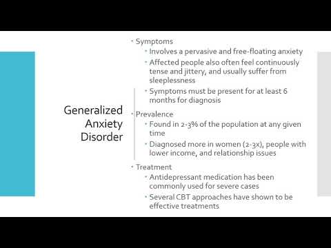 Lecture 27 - Anxiety and Mood Disorders Recording