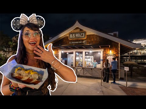 Disney Springs BEST Snack 🌭 BB Wolf's food review