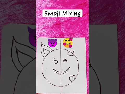 Emoji Mixing || With devil & love #creativeart #satisfying #shorts #emoji #artandcraft #ashortaday