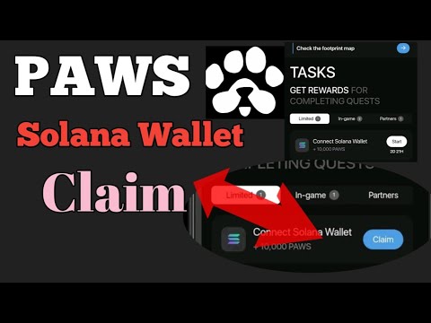 PAWS Solana Wallet Connect | PAWS Connect Solana Wallet | Paws Mastery Quest Today