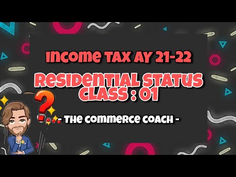 #1 Residential Status income : CMA inter income tax Assessment year 2021-22