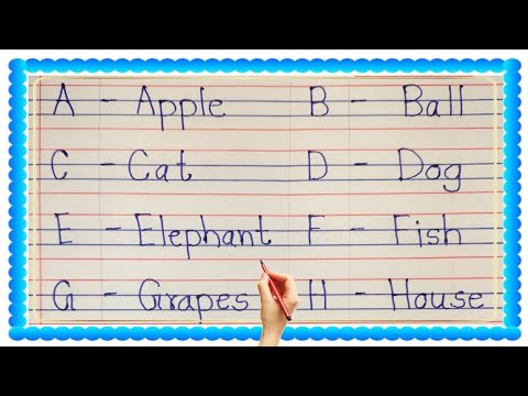 A for apple b for ball | A for apple with spelling | Write abcd a to z Alphabet with Sounds | Dotted