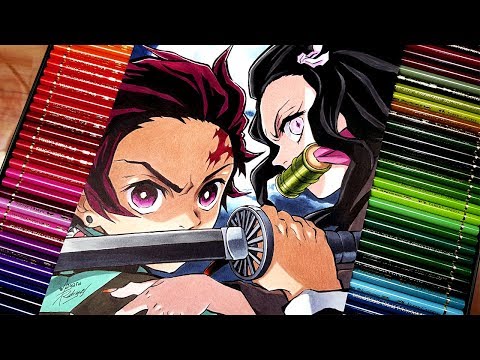 Drawing Tanjiro and Nezuko | Kimetsu no Yaiba [ft. ArtLucas]