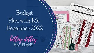 Budget Plan with Me | Dec. 2022 | Classic Happy Planner + Budget by Paycheck Workbook