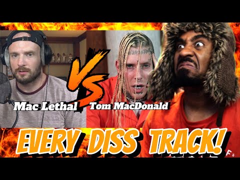 Rapper REACTS | Tom MacDonald VS. Mac Lethal (All Diss Tracks!!!)