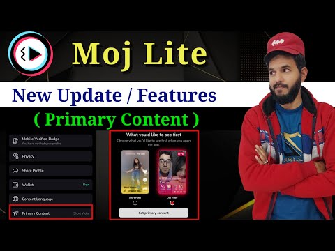 Moj lite primary content new update | Moj apps primary content kya hai | Moj lite new features