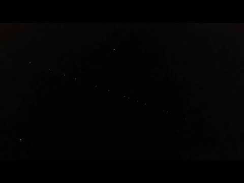 Starlink Satellites in Night Sky | Lithuania - Belarus boarder, 2023.10.12 19:45 LT time