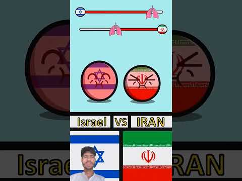 IRAN vs ISRAEL - Breath Holding Challenge 🫁 #countryballs #countyball