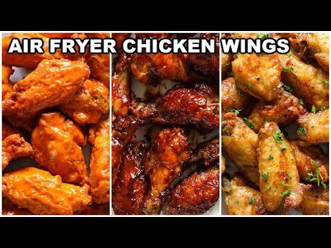 The Crispiest Air Fryer Chicken Wings (Buffalo, BBQ, Lemon Pepper)