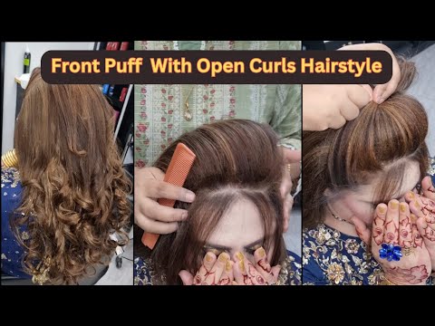 Front Puff with Curls Hairstyle | Hair Style Tutorial