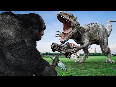 Best Action Movies Dinosaur (2024) Full | T-rex Attack #716 | Jurassic Park 7 | Dinosaur | King Kong