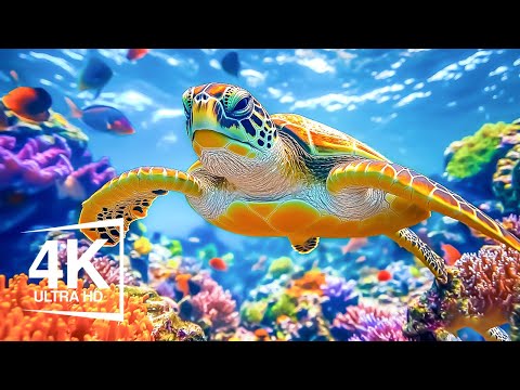 Aquarium Video 4k (ULTRA HD)🐠4k footage of rare sea creatures. Meditation music to reduce stress #8