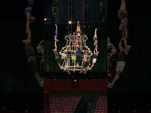 Wow 😯 four person handstand on chandelier! Who do you trust to not let you fall? #circus #shorts