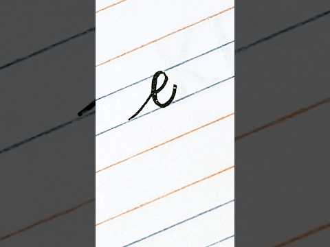 How to write letter 'e' in cursive handwriting #handwriting #shorts