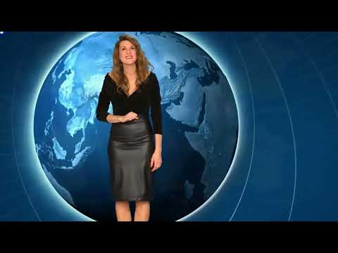 Daniela Prepeliuc Elegant Weather Forecast Long Leather Skirt