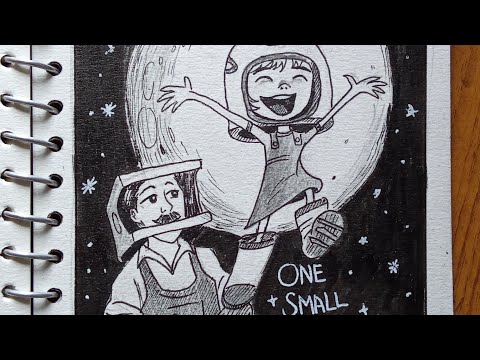 How to draw Luna and her father (from One Small Step)|2ba vArtist (anime sketch)