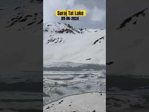 Freezing Lake in India😍#surajtallake #shorts#manali#himachalpradesh#manalitrip#lehladakh#shortvideo