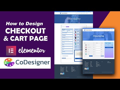 How to Design A CheckOut and Cart Page using Elementor and CoDesigner