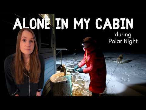 A day in my life ALONE in my CABIN on Svalbard ⎹ Polar Night