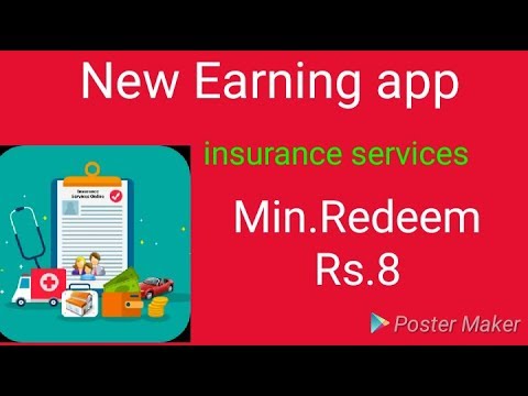 New Earning app #insurance services | minimum redeem Rs.8