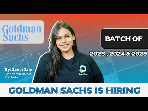 Goldman Sachs is Hiring 2023, 2024 & 2025 Batch