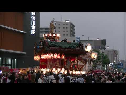 熊谷うちわ祭　２０１９年　八木橋前の叩き合い（２２日夜）