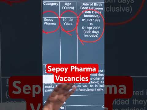 Sepoy Pharma Vacancies 2024 #amarsayaracademy Indian Army Jobs #indianarmy